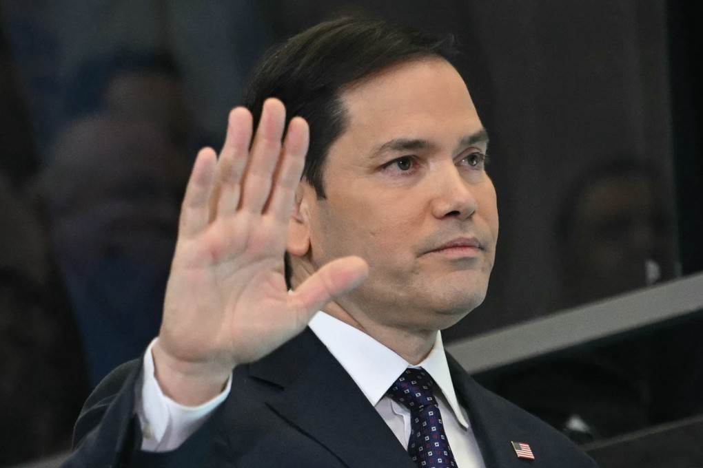 US Secretary of State Marco Rubio speaks upon arrival at the State Department in Washington on Tuesday. Photo: AFP