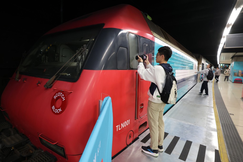 The exhibition featuring the KTT, which ran for decades on a century-old line between Hong Kong and Guangzhou, opened to the public at the Hung Hom MTR station on Thursday. Photo: Nora Tam