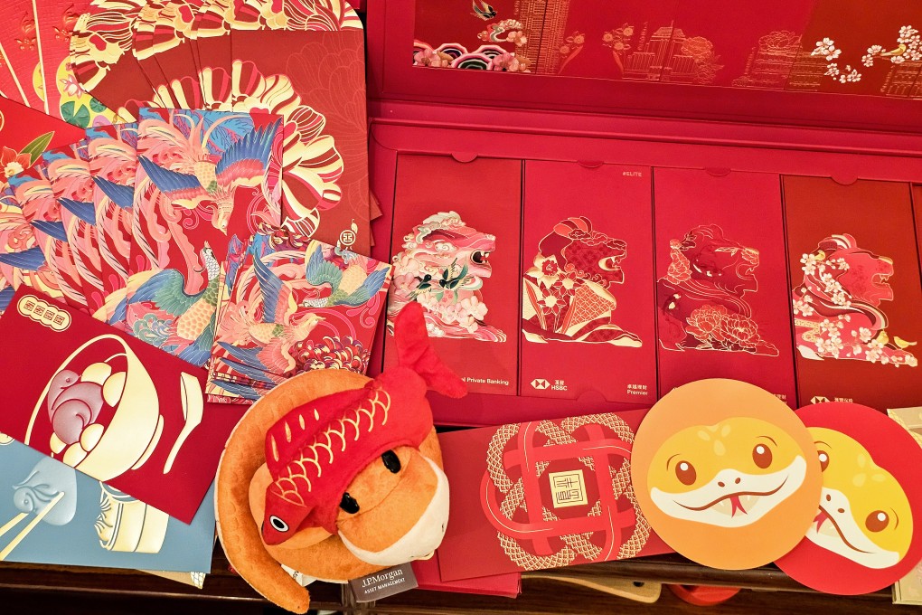 Banks and financial companies send specially designed lai see envelopes to their clients to celebrate the Lunar New Year. Photo: Enoch Yiu
