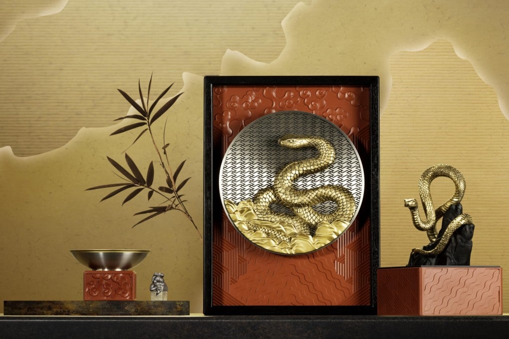 2025 is the Year of the Wood Snake, as celebrated in this limited edition plaque by Royal Selangor. Photo: Royal Selangor
