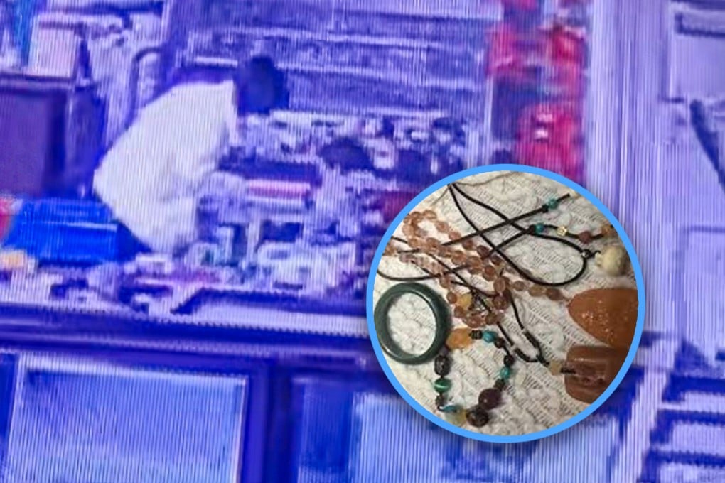 A girl in China stole US$140,000-worth of her mother’s jewellery, and then sold it for just US$8 to buy lip studs, and earrings. Photo: SCMP composite/Douyin