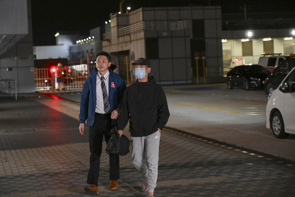 The man (right) held captive at a scam farm since October has returned to Hong Kong. Photo: Handout