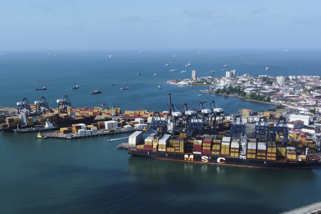 An aerial view of the Port of Cristobal, one of Panama’s five main ports serving its interoceanic canal, which Donald Trump has stated his intention to reclaim for the US. Photo: EPA-EFE