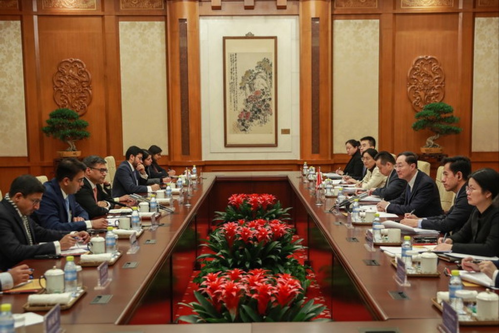 Talks held under a foreign secretary-vice minister mechanism in Beijing have seen the two sides pledge to strengthen strategic communication and deepen mutual trust. Photo: Chinese Ministry of Foreign Affairs