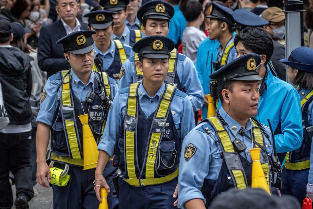 Japanese police on patrol in Tokyo last year. Photo: AFP