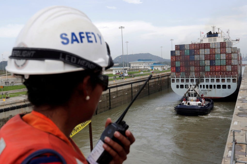 A container ship navigates through Panama Canal locks in Cocoli, on the outskirts of Panama City. Photo: Reuters