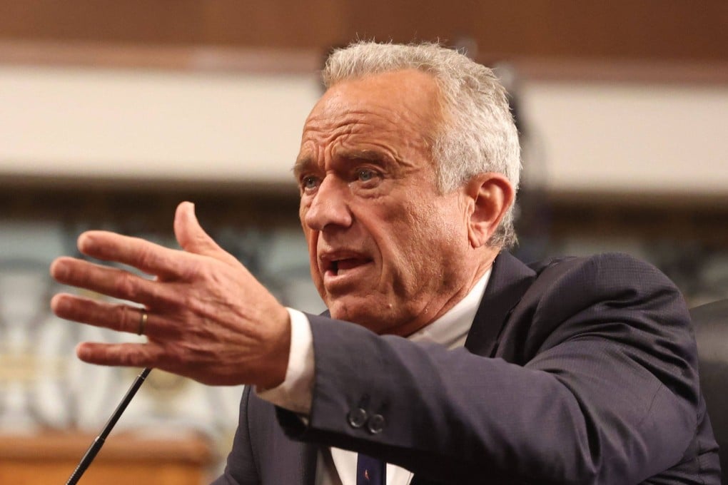 US Secretary of Health and Human Services nominee Robert F. Kennedy Jnr testifies during a Senate Finance Committee hearing on Capitol Hill on Wednesday. Photo: AFP