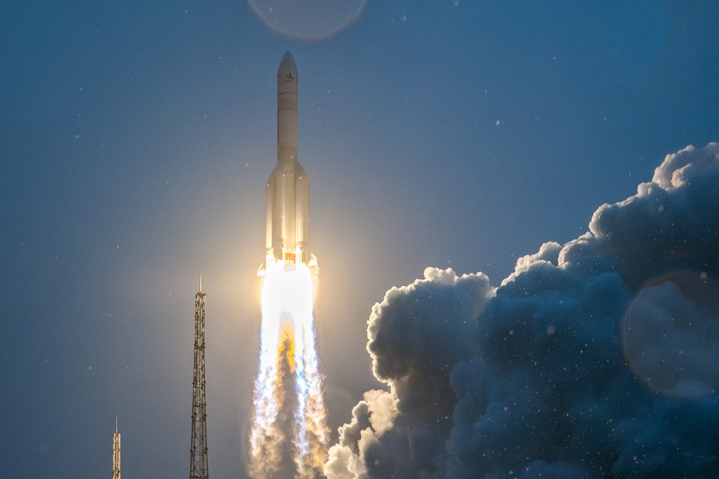 A Long March-5 rocket carrying the Chang’e-6 spacecraft blasts off from its launchpad in Hainan province, southern China, last May, bound for the far side of the moon. Photo: China National Space Administration