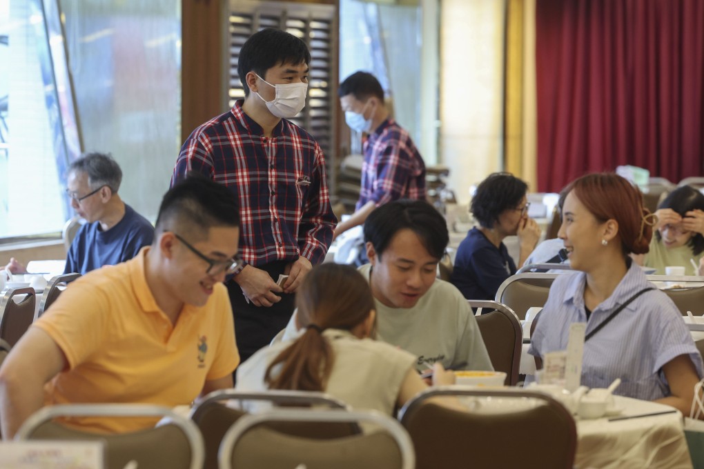 People dine at a restaurant in Mong Kok. Photo: Edmond So