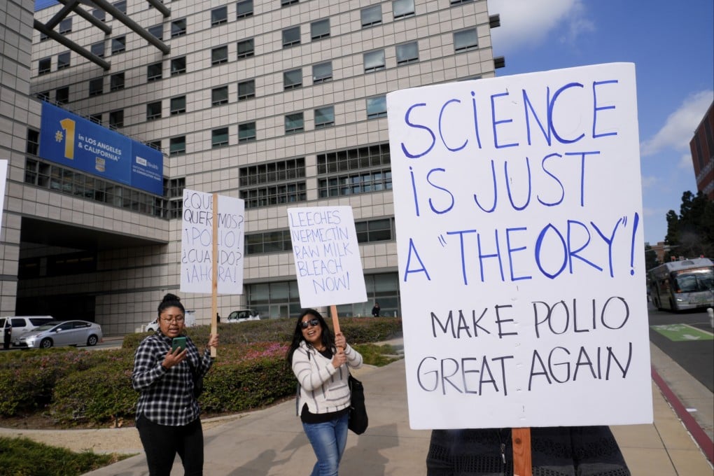 Demonstrators protest against President Trump’s nomination of anti-vaxxer and conspiracy theorist Robert F Kennedy Jnr for the Secretary of Health and Human Services. Photo: AP