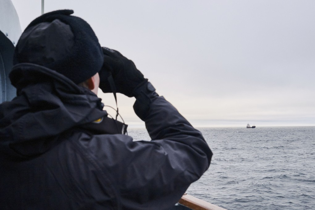An Estonian naval ship sails in the Baltic Sea earlier this month, as part of stepped-up Nato patrols in the region following the suspected sabotage of undersea cables. Photo: AP