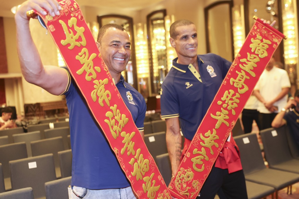 Brazilian World Cup winners Cafu (left) and Rivaldo will part of the World Legends team playing against Hong Kong Legends. Photo: Edmond So