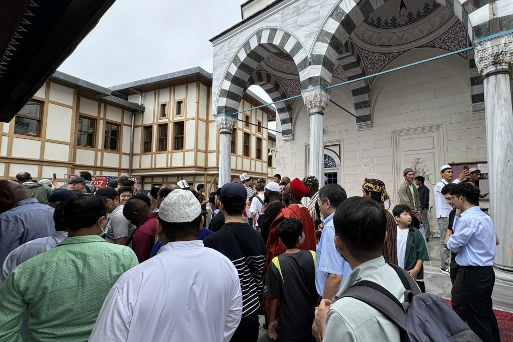 Muslims arrive at Tokyo Mosque in Japan to perform the Eid al-Adha prayer in June last year. Photo: Anadolu via Getty Images