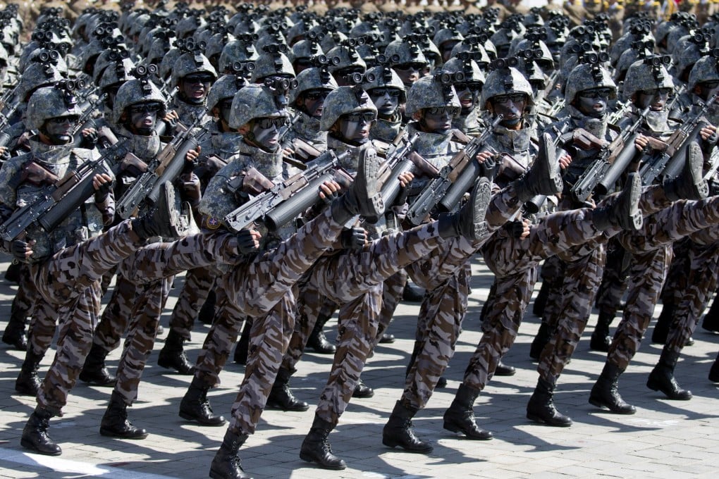 North Korean soldiers march during a military parade in Pyongyang. Photo: AP