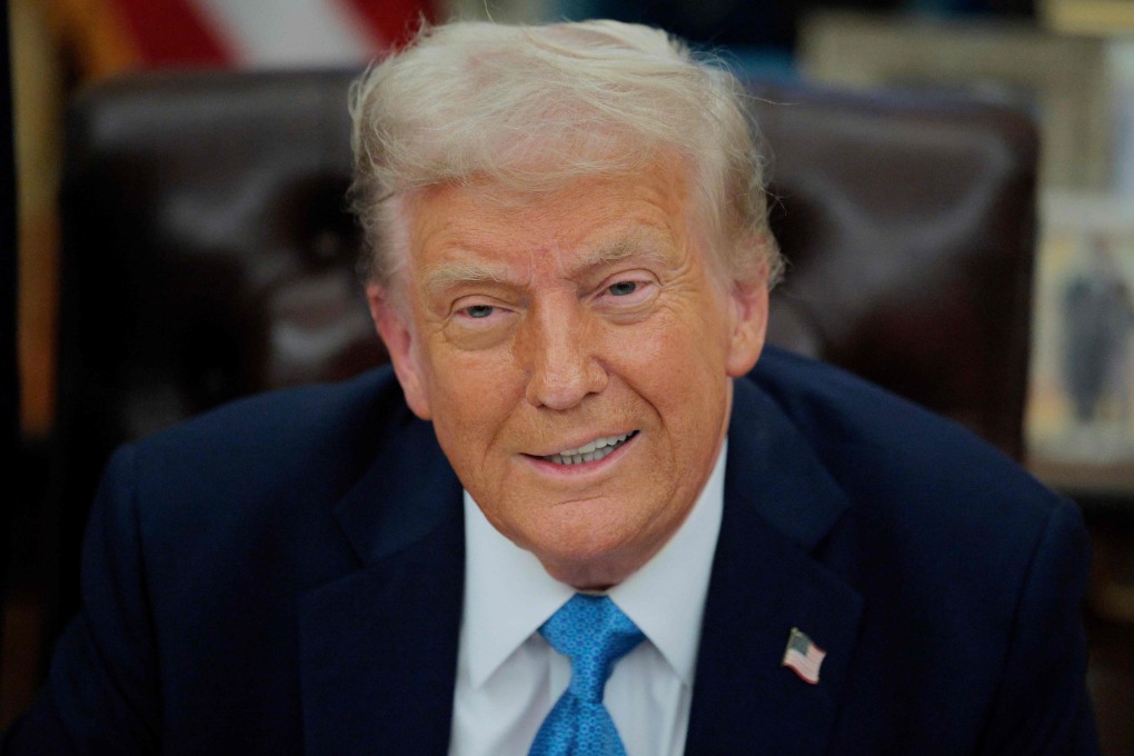 US President Donald Trump talks to reporters in the Oval Office on Friday. Photo: Getty Images via AFP