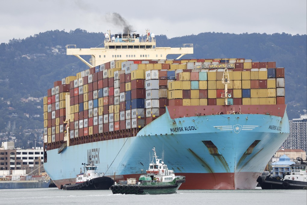 A container ship navigates near the Port of Oakland in California on February 3, 2025. Photo: EPA-EFE