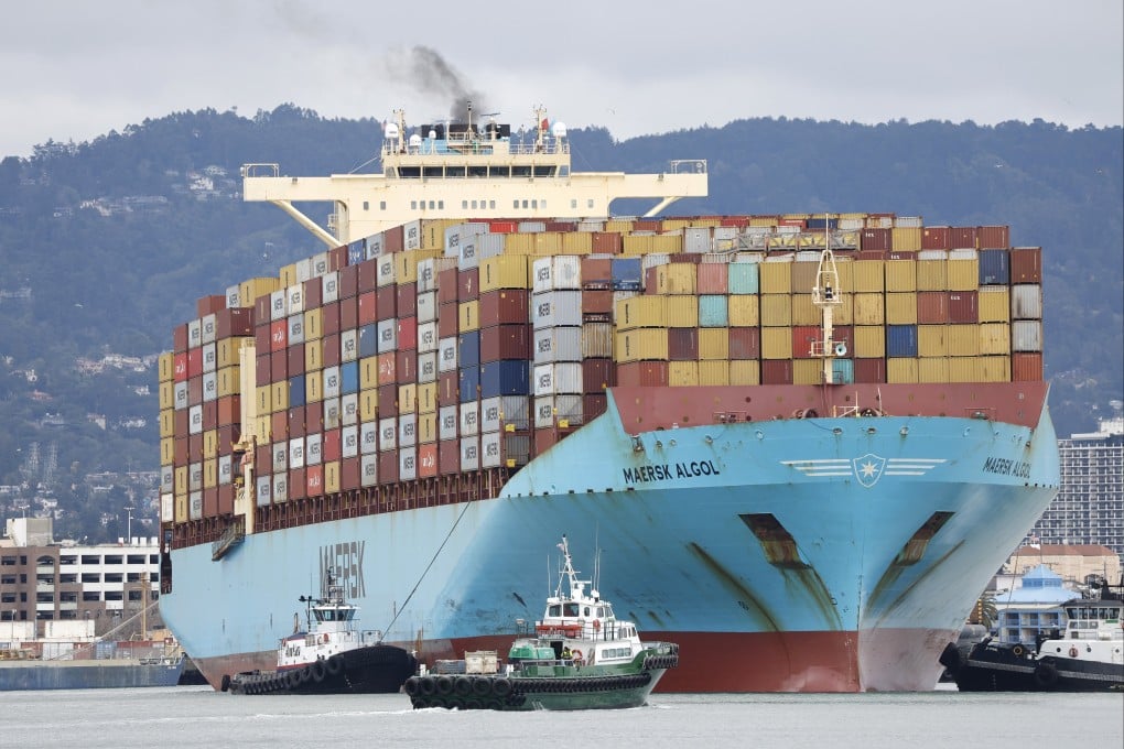 A container ship navigates near the Port of Oakland in California on February 3, 2025. Photo: EPA-EFE
