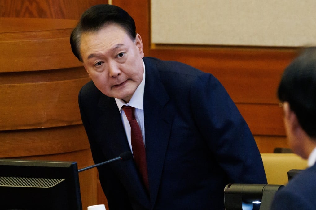 Yoon Suk-yeol attends a hearing at the Constitutional Court in Seoul last month amid his ongoing impeachment trial. Photo: Xinhua