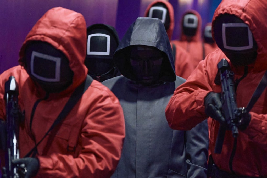 Lee Byung-hun (centre) as the mysterious Front Man in Squid Game. Lee Joo-sil, the actress who played his character’s stepmother Park Mal-soon, has died following a cancer diagnosis. Photo: No Ju-han/Netflix/TNS