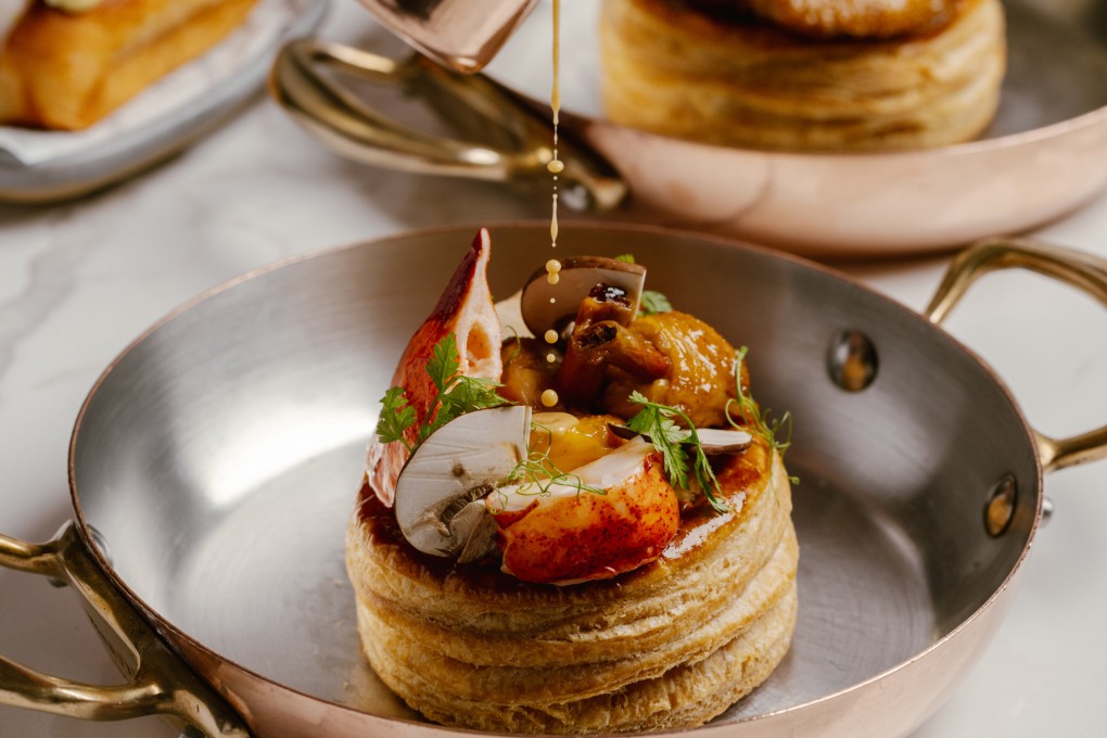 Sweetbread and langoustine vol-au-vent is one of the classic French dishes available at Lala, in Central, Hong Kong. Photo Nicholas Wong/ Sixteen Photography