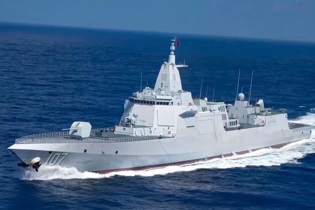A Chinese destroyer fleet was also shown on state television carrying out a drill in the Pacific Ocean over the Lunar New Year period. Photo: CCTV