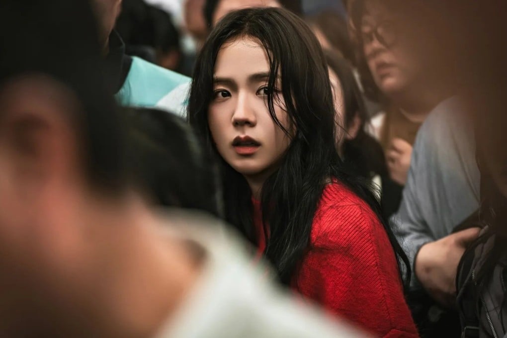 Jisoo in a still from Newtopia. The Blackpink singer is “a very humorous actress”, says its director, Yoon Sung-hyun.