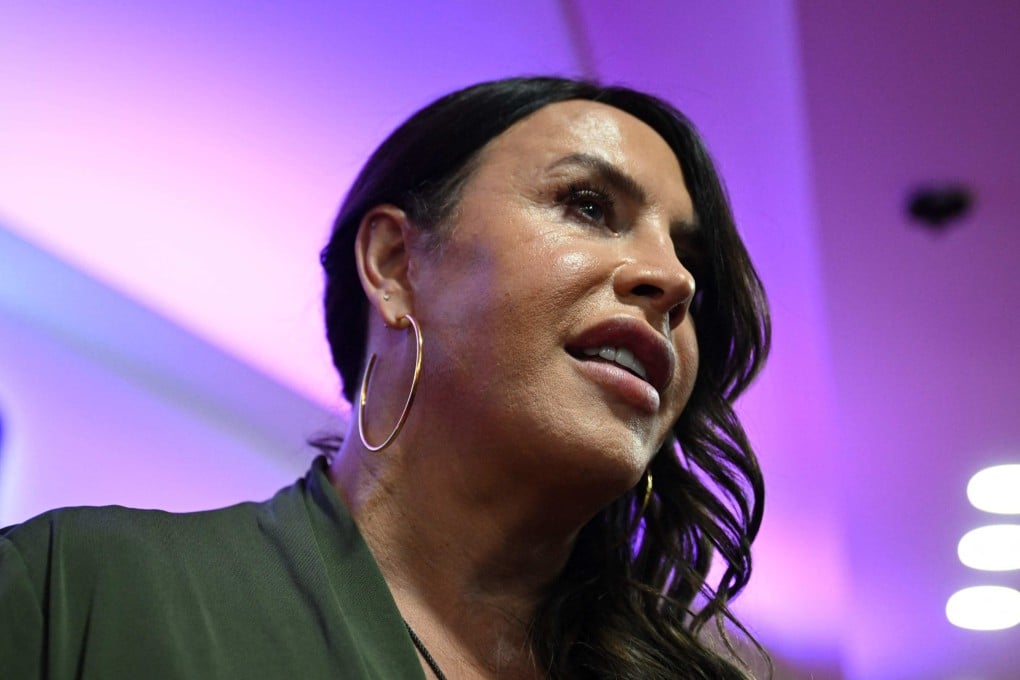 Spanish actress Karla Sofia Gascon arrives for a presentation of Emilia Perez in Bogota. Colombia, on January 17, 2025. Netflix has dropped Gascon, the film’s lead actress, from its Oscar campaign, reports say. Photo: AFP