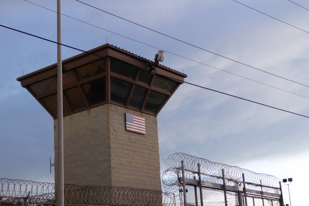 The main gate at the prison in Guantanamo Base, Cuba, is seen in October 2018. Photo: AFP
