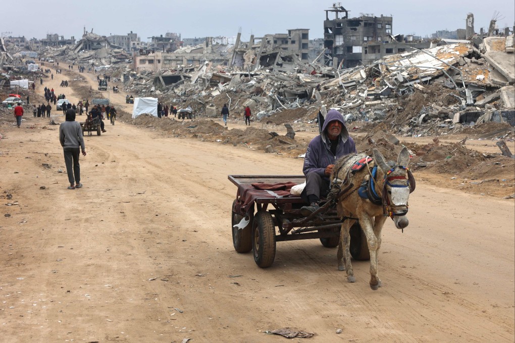 Destroyed buildings at Saftawi street in Jabalia, in the northern Gaza Strip. Photo: AFP