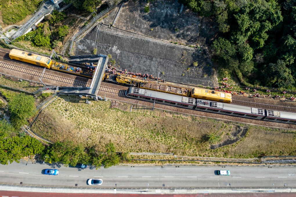 The fault on an engineer’s train occurred near Tai Wo MTR station. Photo: Eugene Lee