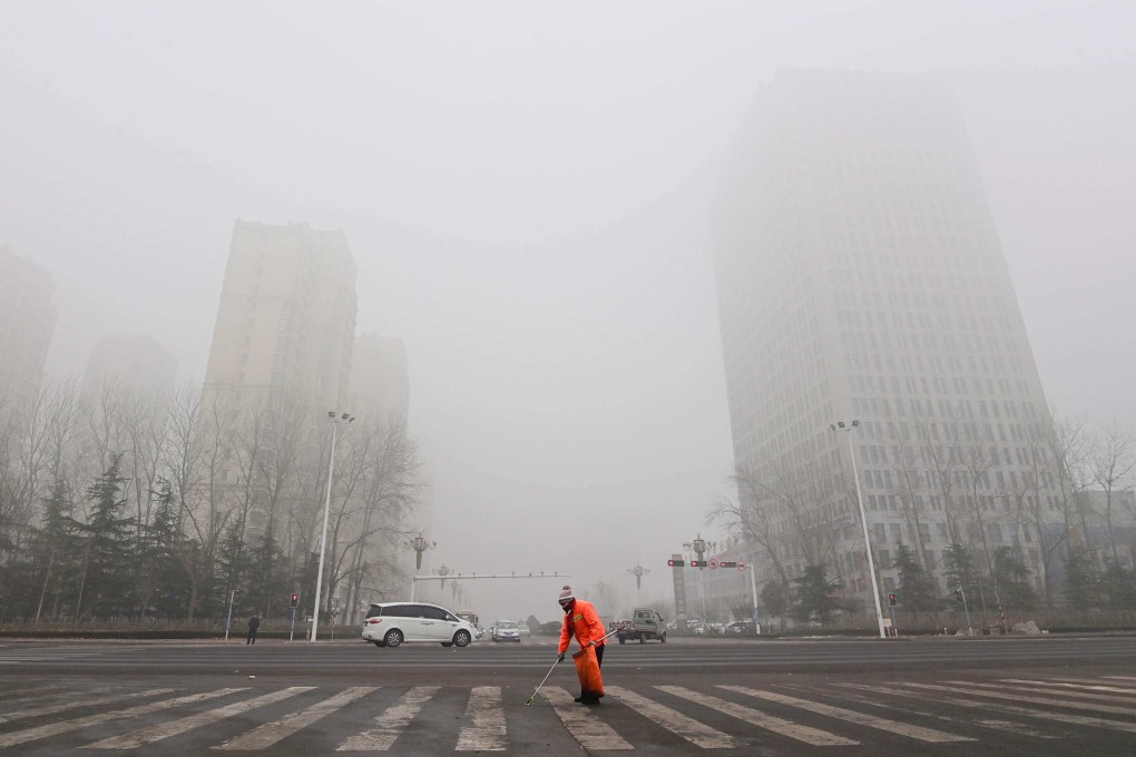 Global analysis has found a rising number of lung cancers in people who have never smoked, attributed to air pollution, such as shown here in Qingzhou, Shandong province. Photo: AFP