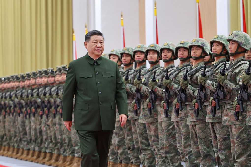 Chinese President Xi Jinping, who is also chairman of the Central Military Commission, reviews troops during his inspection of the PLA garrison in Macau in December. Photo: Xinhua