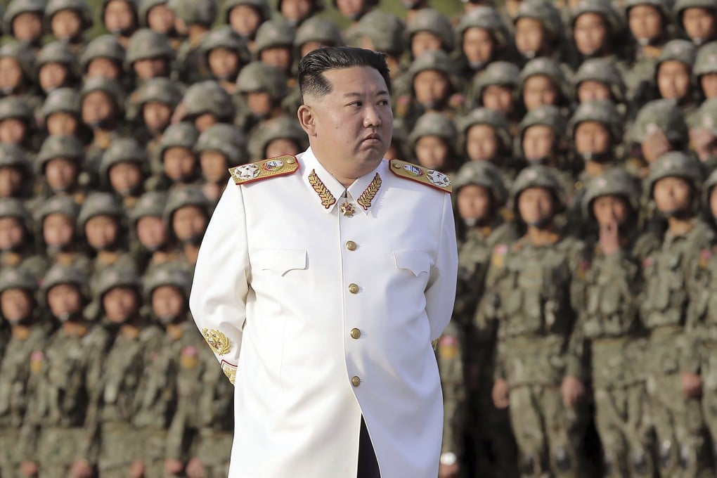 North Korean leader Kim Jong-un inspects soldiers during a military anniversary event in Pyongyang in 2022. Photo: Korean Central News Agency/Korea News Service via AP