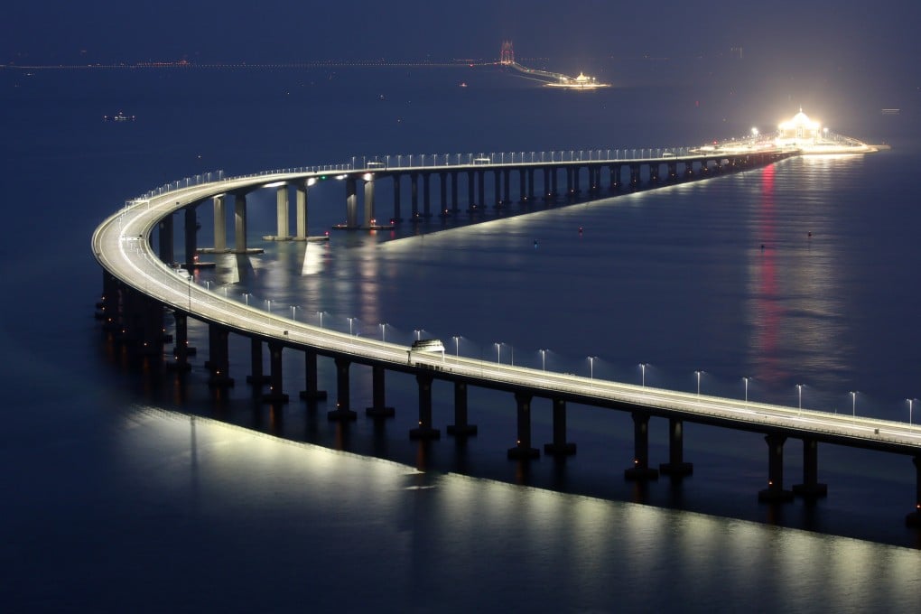 A view of the Hong Kong-Zhuhai-Macau bridge, a day before its opening ceremony, on October 23, 2018. Photo: Winson Wong