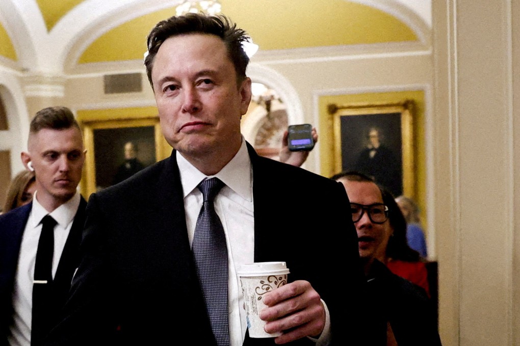 Elon Musk walks on Capitol Hill in Washington in December. Photo: Reuters