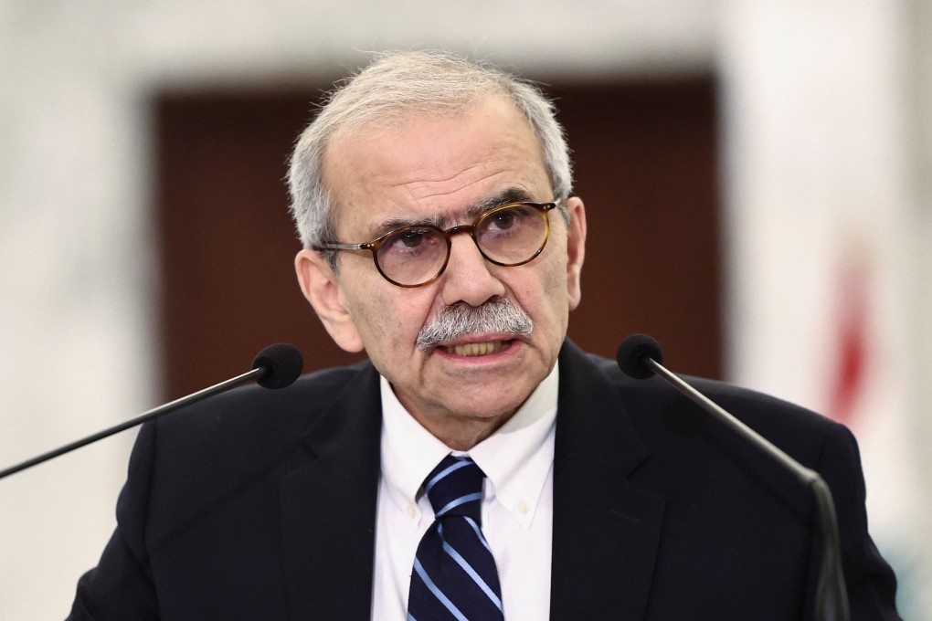 Lebanese Prime Minister-designate Nawaf Salam speaks after a meeting with Lebanese President Joseph Aoun in Baabda, Lebanon, on Wednesday. Photo: Reuters