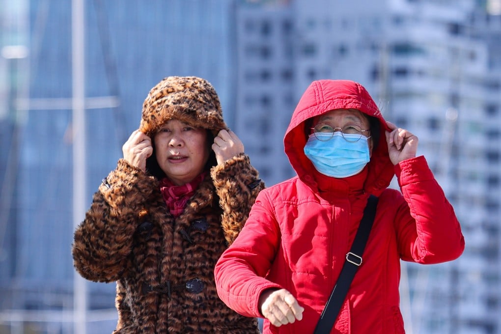 The Observatory issued a cold weather warning at 6am on Sunday. Photo: Nora Tam