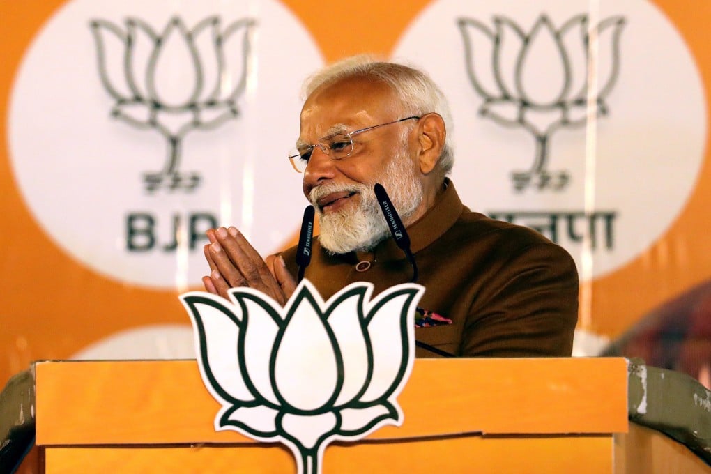Bharatiya Janata Party (BJP) leader and Indian Prime Minister Narendra Modi speaks after BJP emerged victorious in the Delhi state assembly election. Photo: EPA-EFE