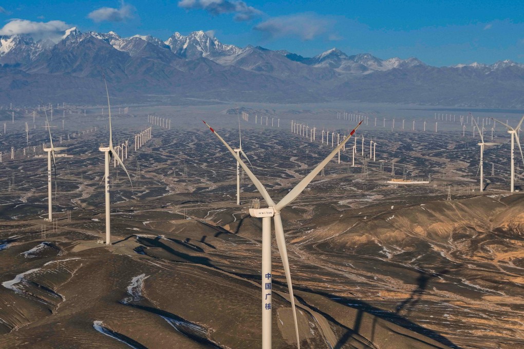 A photo taken on December 28, 2024, shows wind turbines in Dabancheng, also known as ‘China’s Wind Valley’, in northwest China’s Xinjiang Uygur Autonomous Region.  Photo: Xinhua