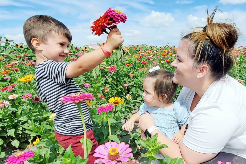 A family enjoys a holiday at Heap’s Giant Pumpkin Farm, in the US state of Illinois. Agritourism boomed during Covid-19 and the industry has continued to grow since, driven by increasing numbers of city dwellers seeking peace and solitude and farmers seeking additional ways to infuse their farms with much-needed cash. Photo: Instagram/dawnpopex0