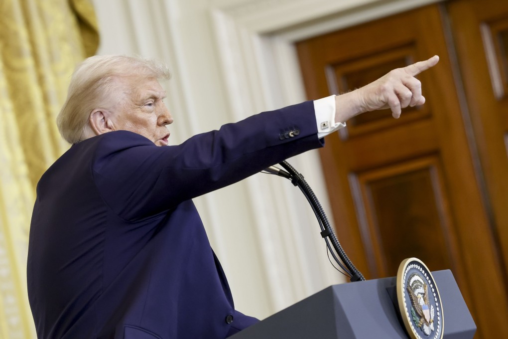 US President Donald Trump speaks during a press conference in White House on February 4. Photo: EPA-EFE