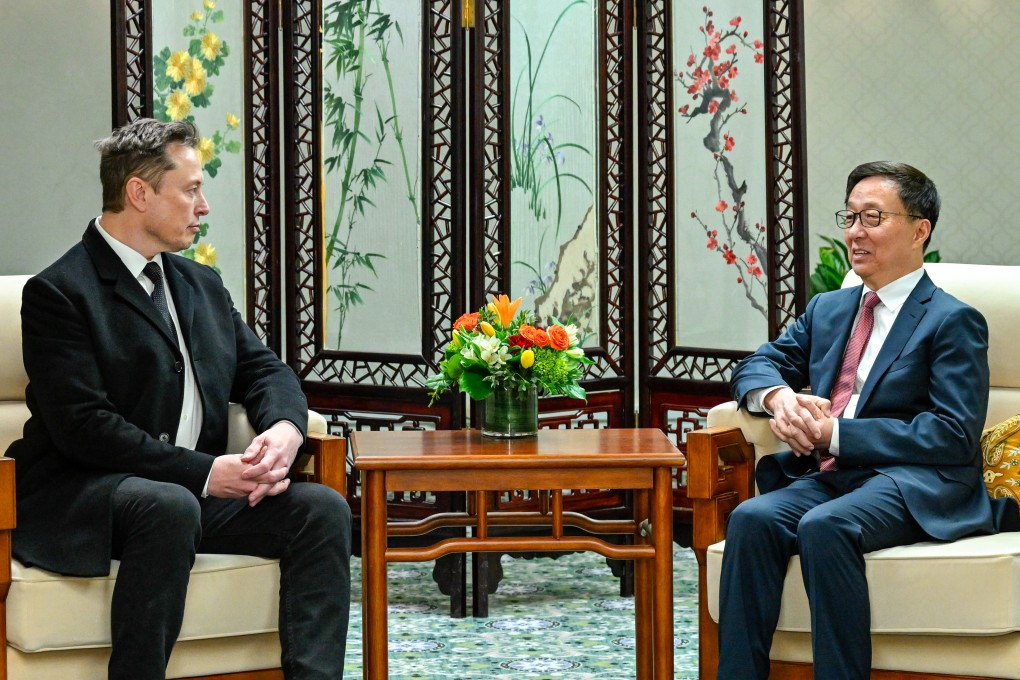 Chinese Vice-President Han Zheng meets with Tesla CEO Elon Musk in Washington in January. China has approved a new action plan to attract more foreign investment amid an intensifying US-China trade war. Photo: Xinhua