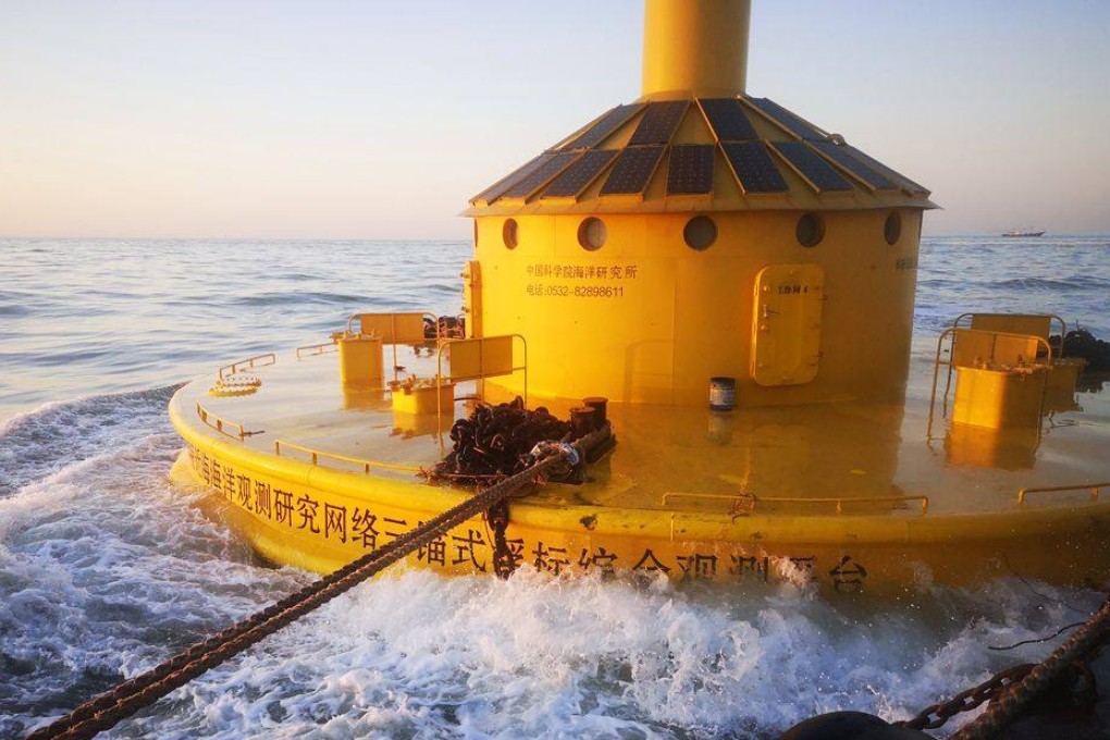 A Chinese buoy deployed at a unspecified location in the East China Sea in 2021. Photo: Institute of Oceanology, Chinese Academy Of Sciences
