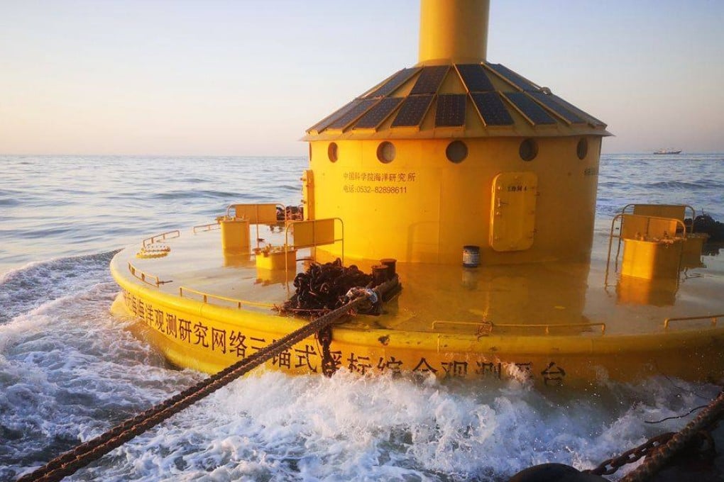 A Chinese buoy deployed at a unspecified location in the East China Sea in 2021. Photo: Institute of Oceanology, Chinese Academy Of Sciences