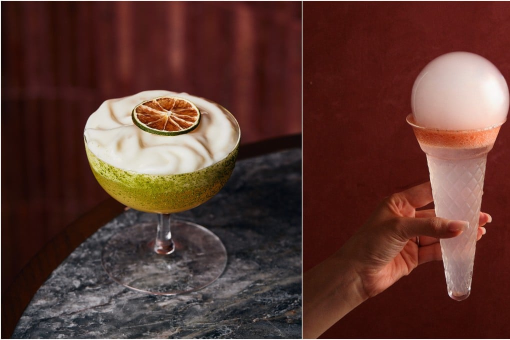 Scoop Me Up (right) and Soya Sour (left), The Opposites co-founders Antonio Lai and Samuel Kwok’s respective takes on the Pisco Sour. Photos: Handout