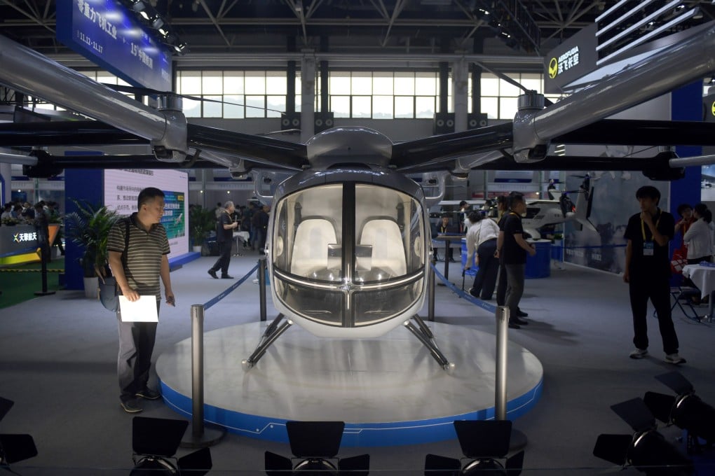 The ZG-ONE electric vertical take-off and landing (eVTOL) aircraft is displayed at the 15th China International Aviation and Aerospace Exhibition in Zhuhai, Guangdong province, on November 13, 2024. Photo: Xinhua