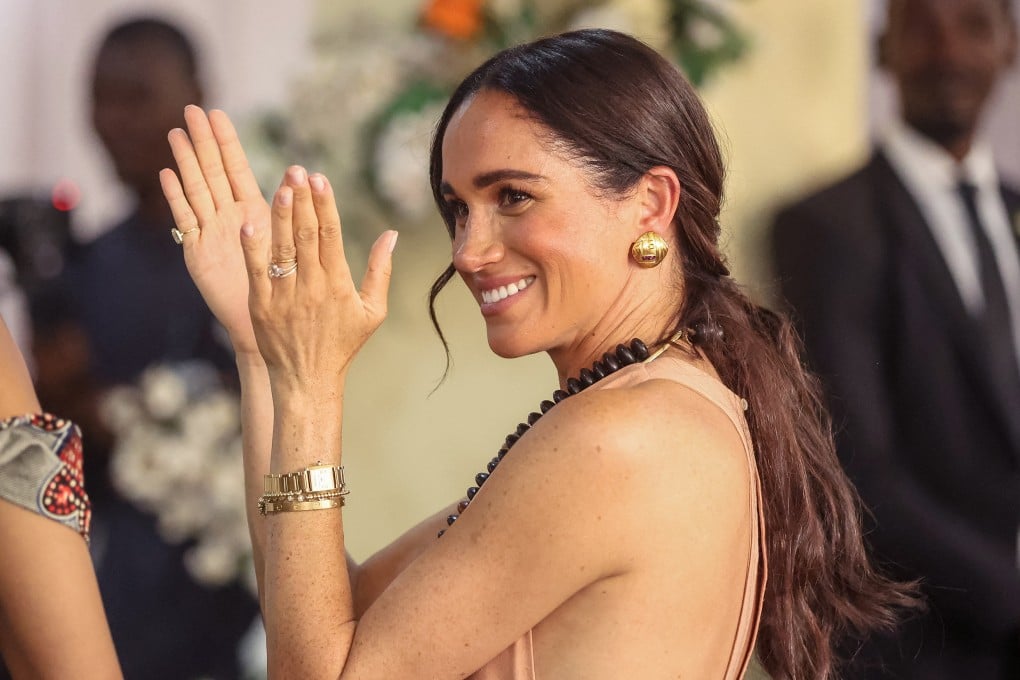 Meghan, Duchess of Sussex, attends the Lightway Academy in Abuja, Nigeria, in 2024. Her jams and other food and lifestyle products will reportedly soon be sold in Netflix stores at two US malls. Photo: TNS