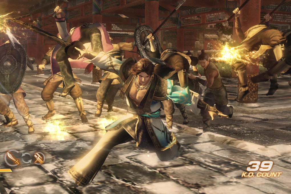 A screenshot from the 2011 video game Dynasty Warriors 7. The Dynasty Warriors series, a spin-off from the Romance of the Three Kingdoms franchise, allows players to learn about Chinese history in a fun - and violent - way.