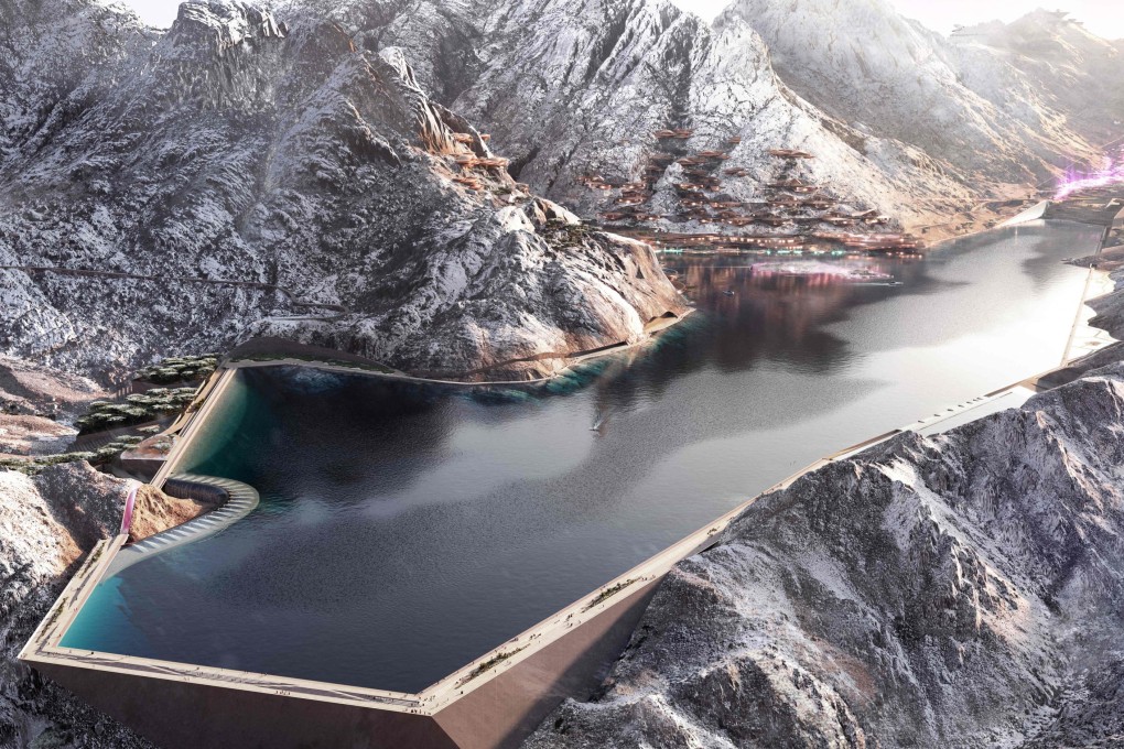 A view of the design plan for Trojena, an area in Saudi Arabia’s planned US$500 billion megacity of Neom, chosen to host the 2029 Asian Winter Games. Photo: AFP
