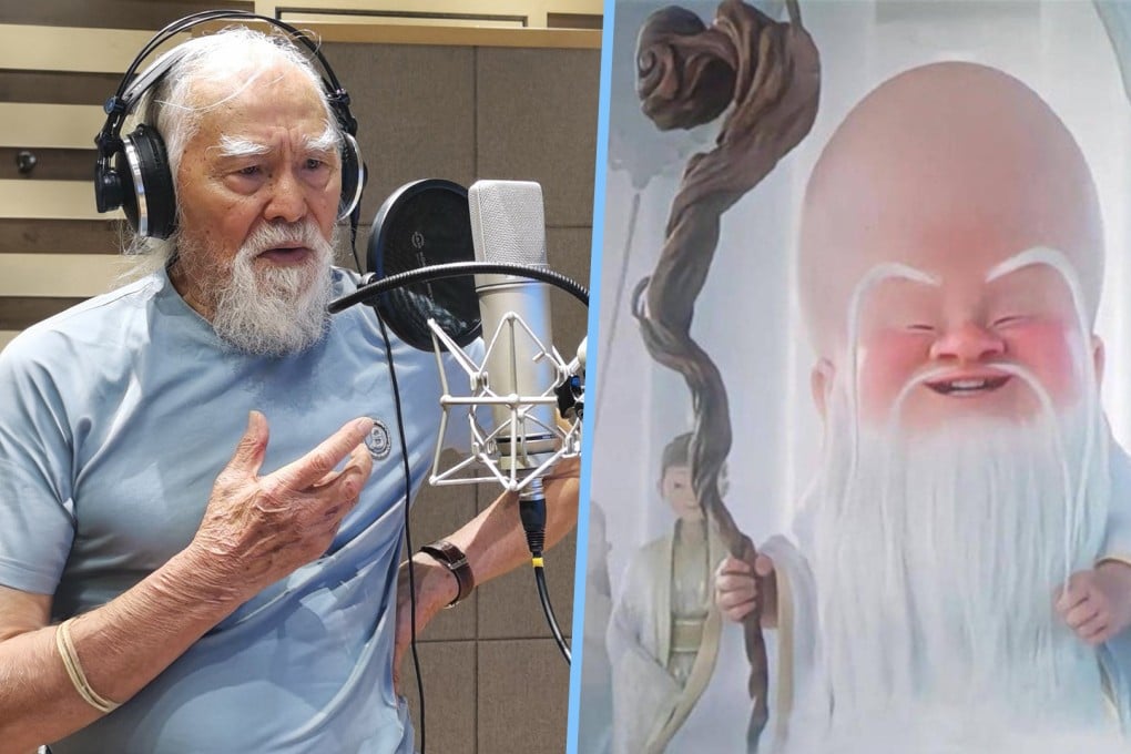Wang Deshun, dubbed China’s “coolest grandpa”, is back in the limelight, voicing over a villainous character in the animated blockbuster Ne Zha 2. Photo: SCMP composite/Weibo/Douyin